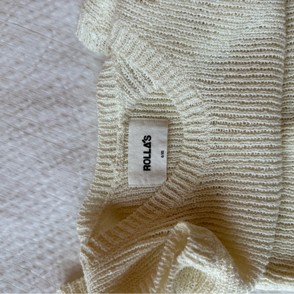 ROLLA'S Cream Ribbed Tank Top - Picture 2 of 2